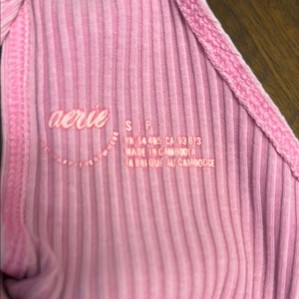 Pink Ribbed One-Shoulder Top - Picture 2 of 4